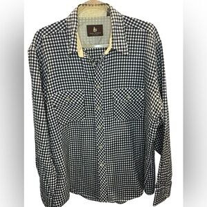 HIGH SIERRA Vintage Mervyns Black Plaid Long Sleeve Shirt Mens Gingham Size XL